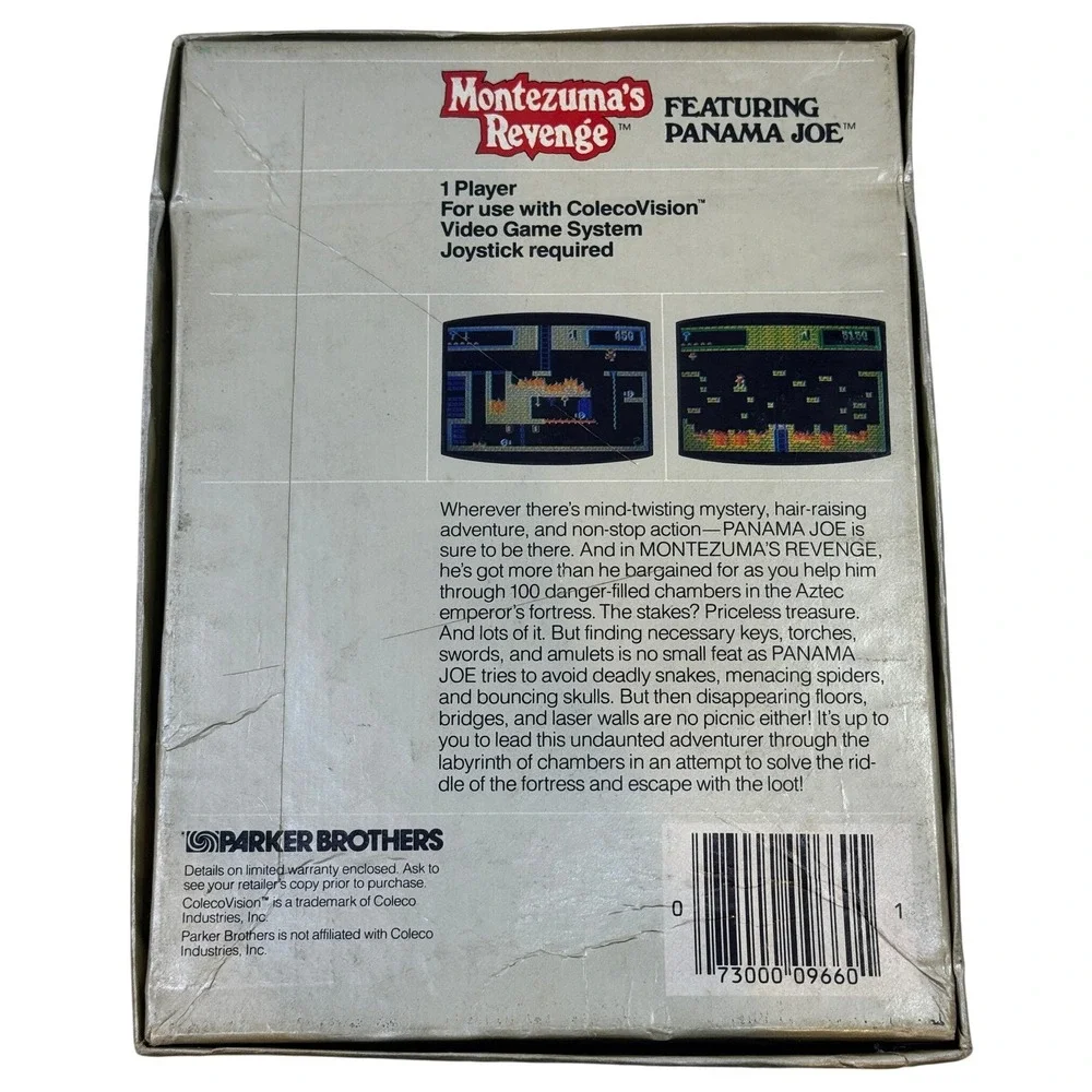 Montezuma's Revenge Parker Brothers ColecoVision Game with Box No. 9660